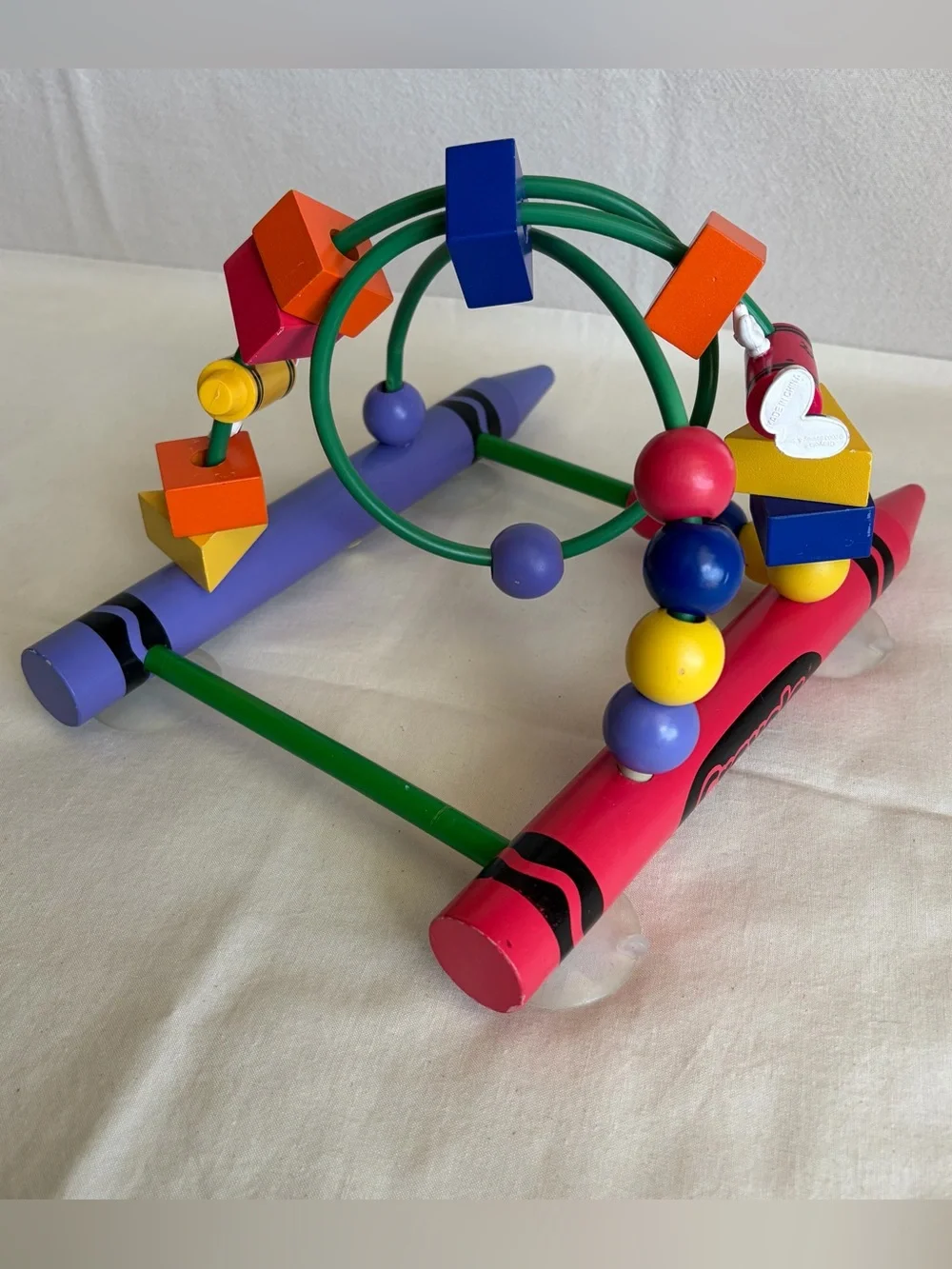 Vintage 2003 Crayola Crayon Bead Maze toddler Toy
